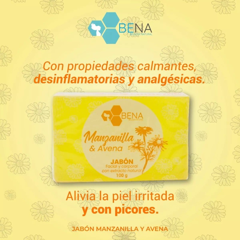 BENA Jabones Exfoliantes Cafe Y Arroz Miel Manzanilla 3 Pack