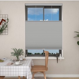 Changshade Custom Top Down Bottom Up Shades,Blackout Cellular Shades Cordless,Top Down Bottom Up Cellular Shades,Honeycomb Blinds for Windows,Cellular Blinds Cordless,Grey