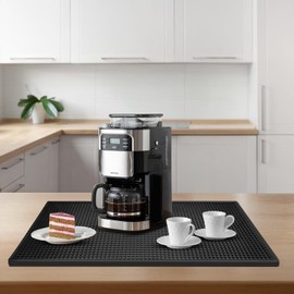 Large Bar Mat for Countertop 12X24'', Thicker Rubber Coffee Bar Mat, Dish Drying Mat, Kitchen Mat for Countertop, Non-slip and Easy to Clean