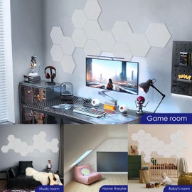 Reverbeon 6pack Acoustic Panels, Soundproof Wall Panels - 24x24x0.4in Sound Absorbing Panels, Noise Reduction Panels, Decorative Acoustical Wall Panels, Acoustic Treatment For Home Theater