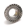 Nut made of stainless steel with serrated edge M12, nuts