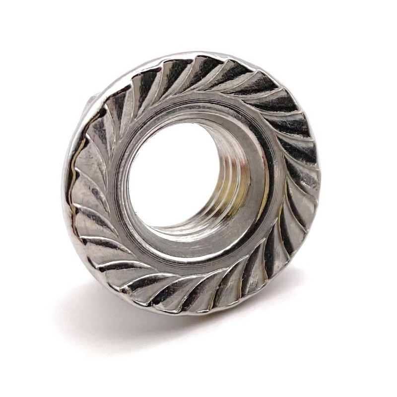 Nut made of stainless steel with serrated edge M12, nuts