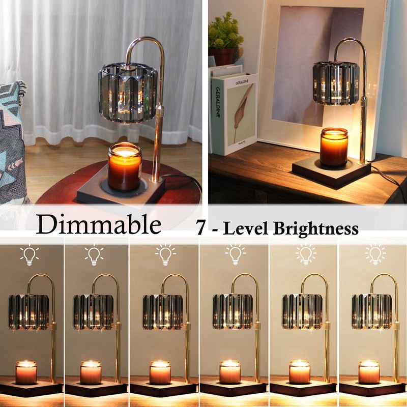 Yuichoy Candle Warmer Lamp with Timer, Dimmable Electric Candle Wamer