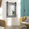 AAZZKANG Wall Mirror Large Rectangle Barn Door Mirrors with Wooden