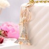 [Wovzoe] Fashionable and Convenient Eiffel Tower Rhinestone Key Chain Key
