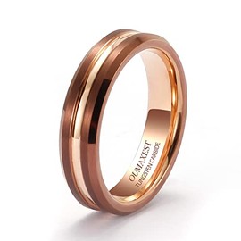 CaptainSteeL Basic 8mm Men Wedding Black/Silver/Black Blue/Orange Tungsten Ring for Men Women,Classic Matte Finish Beveled Polished Edge Fidget Ring,Comfort Fit,Ring Size 8-11.5