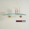 JQK Corner Glass Shelf, Brushed Gold Bathroom 304 Stainless Steel
