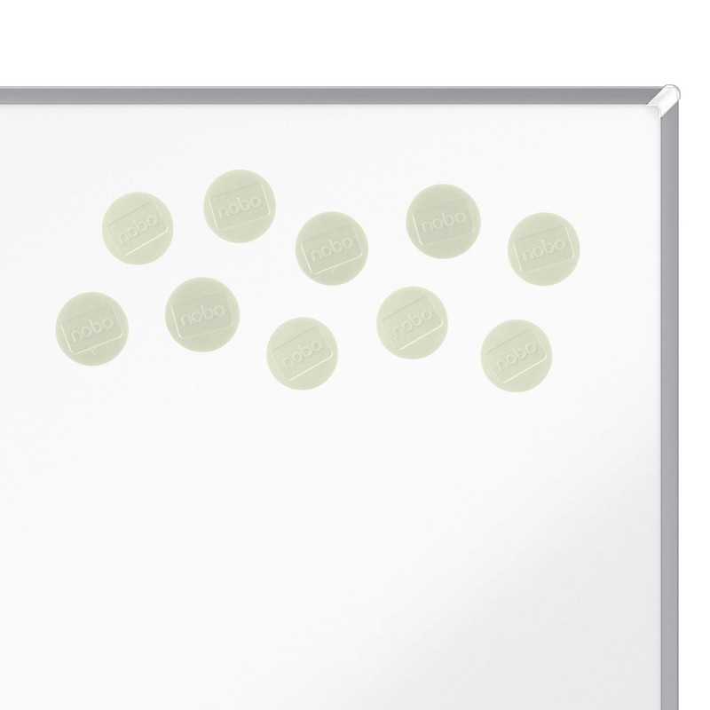 Nobo Magnetic Whiteboard Magnets Pack of 10 38mm White 1915315