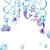 Mermaid Spiral Hanging Garland Set,8 PCS Ocean Theme Party Decorations