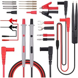 Fasizi Multi Test Lead Kit 21 in 1 Electric Multimeter Test Lead with Crocodile Clips Test Probe Banana Plug Multimeter Cable for Voltage Tester