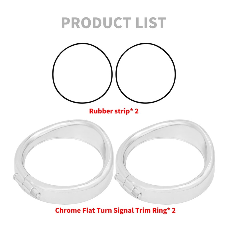 HCmotorku Motorcycle Visor Style Indicator Trim Ring Cover Fit for