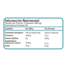 Cápsulas Espirulina Orgánica 90pz Organic Side Vegetal Sabor Na