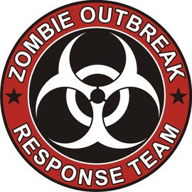Zombie Outbreak Response Team Cool Vinyl Decal Bumper Sticker (Decal Kingz) 5"x5"