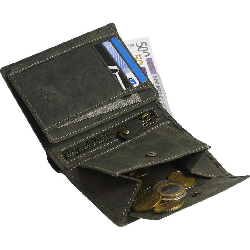 Harrys-Collection Wallet made of high-quality vintage leather + RFID with