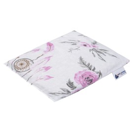 Medi Partners Cherry Stone Cushion, Grain Cushion, Large Heat Cushion, 500 g, 20 x 25 cm Rectangle, Eco, Natural, 100% Cotton, Heat/Cold Therapy, Massage Therapy (Dream Catcher with Flowers)