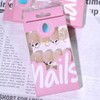Short Press on Nails Almond Fake Nails French Tip False