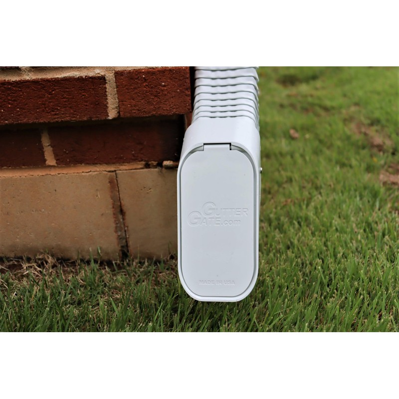 GutterGate 4"x3" Type-B White Gutter Downspout Extension Accessory