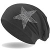 Hatstar Rhinestone Star Women's Beanie Hat, Elastic Slouch Long Beanie