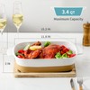 Hasense Ceramic Baking Dish with Handle, Deep Lasagna Pan and