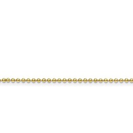 FB JEWELS Stainle Sterling Silver Steel IP Gold-Plated 2.0mm 20in Ball Chain Necklace