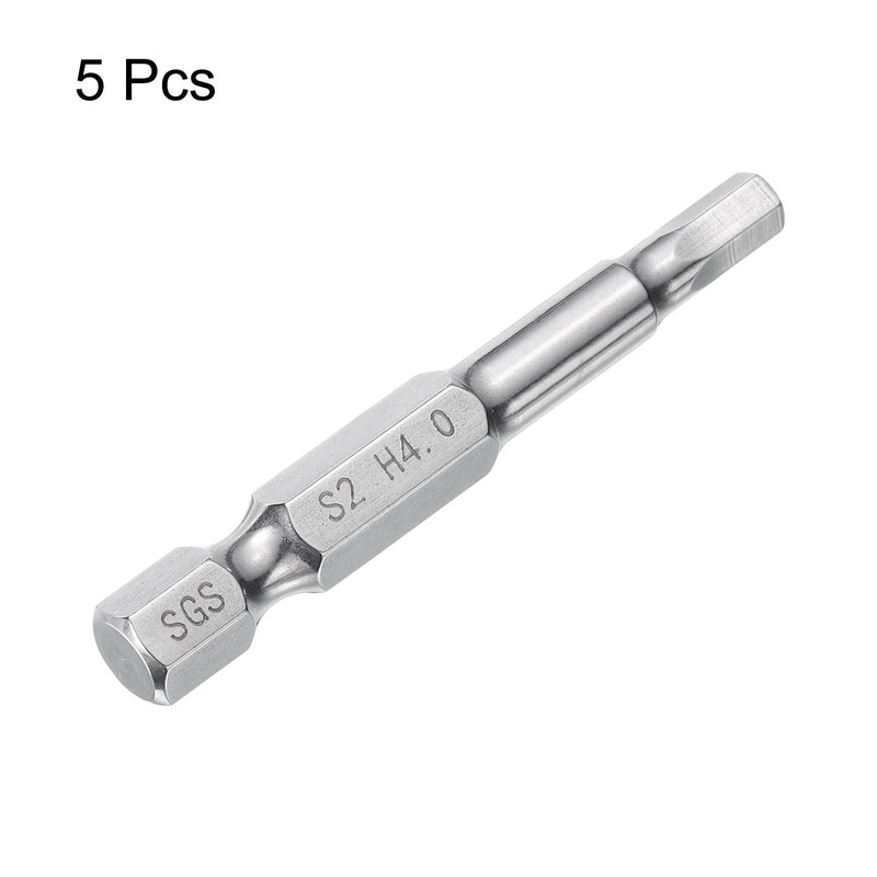 sourcing map 5pcs Hex Head Wrench Drill Bit 4mm (H4)