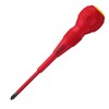 VESSEL Ball Grip Insulated Screwdriver +2×100, Electric Shock Prevention, VDE