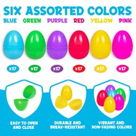 Giraffe - 150 Pack Easter Eggs Bulk Plastic Easter Eggs Assortment for Easter Basket - Bright Color Eggs for Candy Treats - Perfect for Easter Egg Hunt Or Easter Theme Party Favor