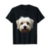 Black Maltese Dog Maltese Face T-Shirt