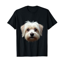 Black Maltese Dog Maltese Face T-Shirt