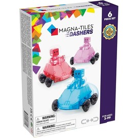MAGNA-TILES Dashers 6-Piece Magnetic Construction Set, The Original Magnetic Building Brand, Small