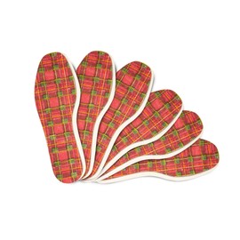 6 Pairs of Kaps Tartan Insoles Set for Men and Women, Comfortable Shoe Insoles for Daily Use, Insoles with Stylish Tartan Design (45 EUR / 11 UK Men)