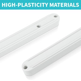 10 Pair Drawer Runners, 300mm Replacement Draw Runners White Plastic Drawer Slides Kitchen Cupboard Drawer Rails for Kitchen Bedroom in Grooved Drawers (White)