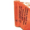 50 x HPC Clinical Waste Bags, Medium Duty, Orange -