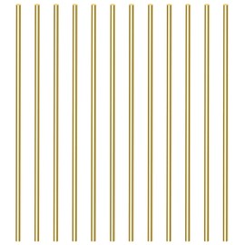Sutemribor Brass Solid Round Rod Lathe Bar Stock, 1/8 inch in Diameter, 12 inches in Length (12 Pieces)
