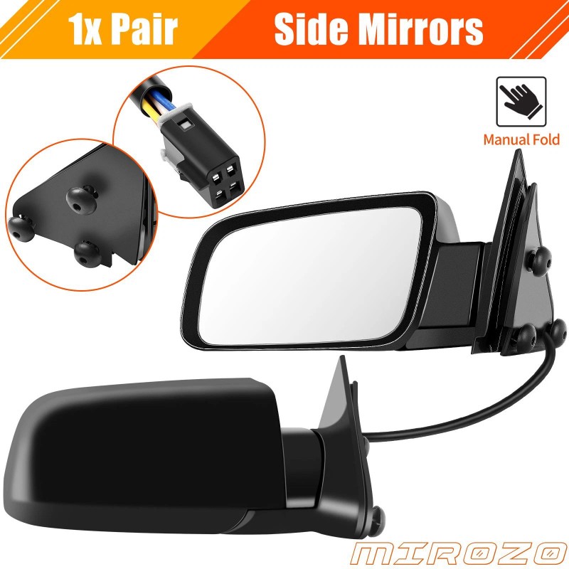 imcarpart Black Power Mirrors For 88-98 Chevy C/K 1500 Tahoe