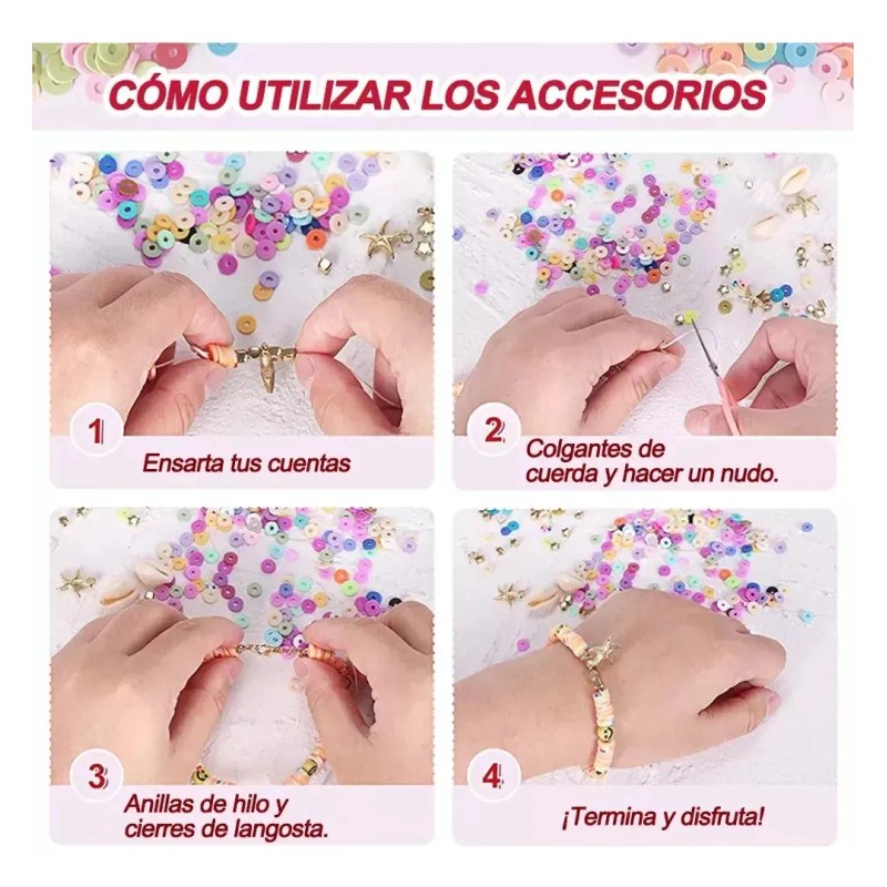 Cuentas Para Pulseras, 9000 Piezas 6mm Abalorios Para Hacer Jitai