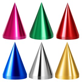 30Pcs Party Hats for Adults, Party Hats for Kids, Multicolor Paper Hat Metallic Foil Cone Hats, Party Hat for Adults and Kids, for Boys Gilrs Birthday Dress Up Parties Decoration and Celebrations