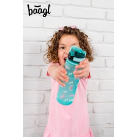 Baagl Children's Water Bottle, Leakproof, 500 ml, School and Sports Bottle for Boys and Girls, Tritan (Rainbow)
