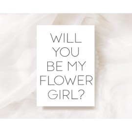 Modern Will You Be My Flower Girl Card From Bride Groom, Wedding Propoisal Card for Niece Cousin Sister Goddaughter Daughter, Asking Card From Aunt and Uncle (Be My Flower Girl)