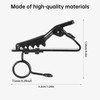 Lavalier Microphone Clip, 3PCS Metal Tie Clips with 3PCS Lapel