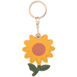SOFPLATE 1 Box Sunflower Purse Keychain Charm Airtag Keychain Holder PU Imitation Leather Retro Flower Colorful Alloy Pendants Airtag GPS Tracker Case for Handbags Car Keys Bags Purse DIY Decoration