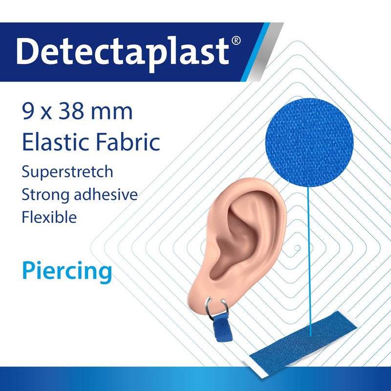 Detectaplast Blue bandaids Elastic, Metal detectable and Flexible bandaids, Essential