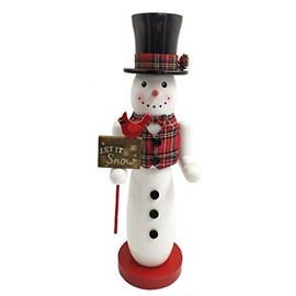 Santa's Workshop 14" Snowman Nutcracker, White
