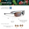 Maui Jim Hookipa Sunglasses, Black Gloss, 64/17/130