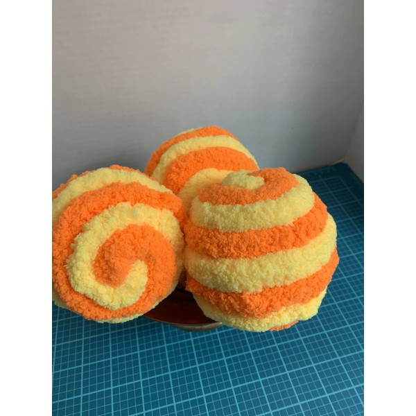 Homemade Lot 3 Yarn Covered Foam Balls Decor Wreath Tray