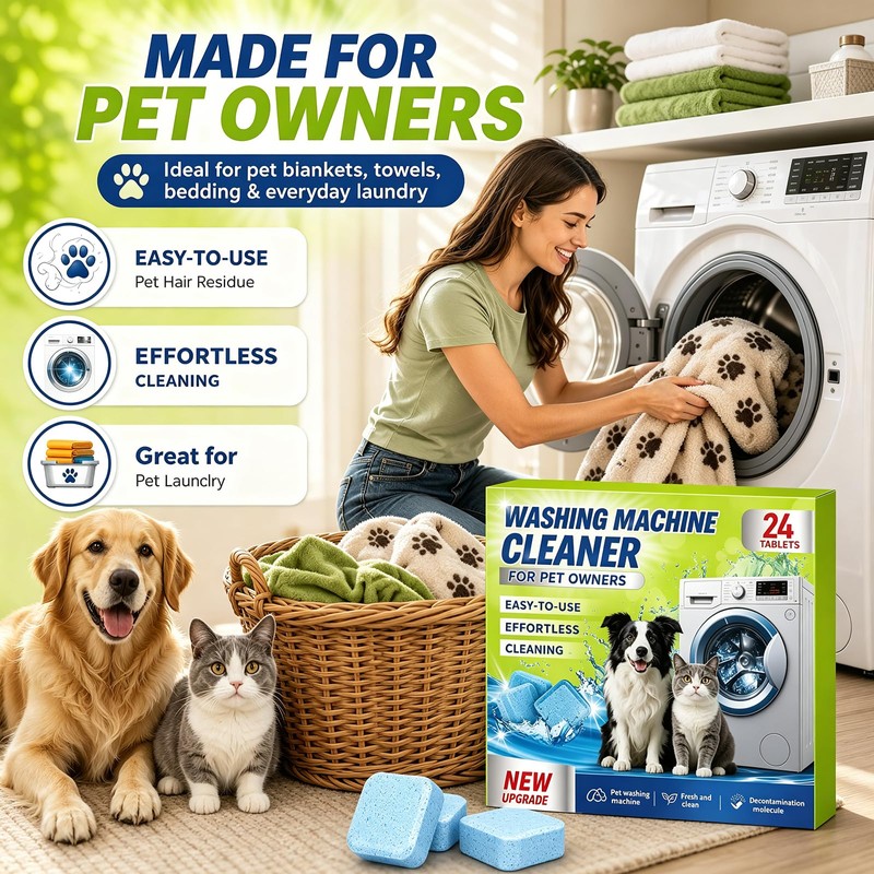 24PCS Washing Machine Cleaning Tablets, Deep Cleaning Washer Cleaner, Fragrance-Free