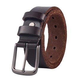 Glamicci Mens Belts Leather | Black Leather Belts for Men | Mens Leather Belts |Black Belt - 1.5" /38mm (3738Brown, 34-36” waist -115cm/45” Strap)