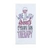 Kay Dee Designs Therapy Wine Embroidered Flour Sack Kitchen Towel,