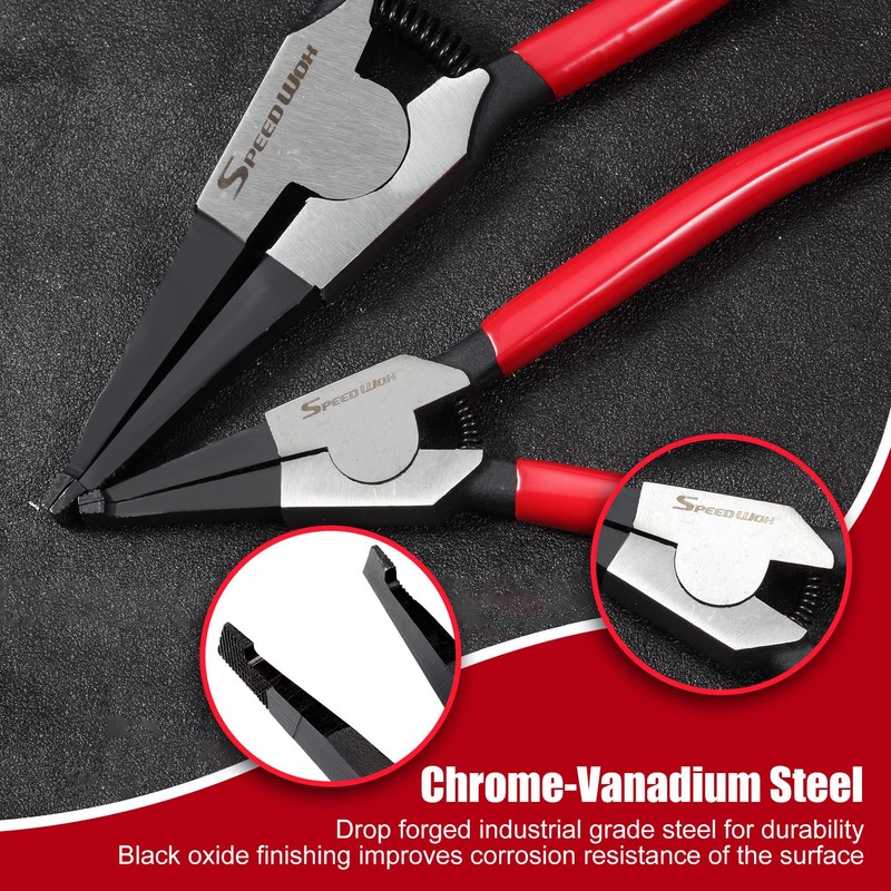 SPEEDWOX 2 Pcs Special Ring Retaining Ring Pliers Set Lock