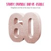 Number 60 Glitter Table Decoration Rose Gold| Table Centrepiece |